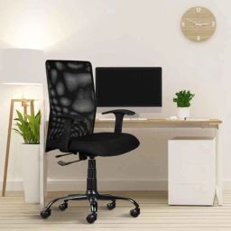 Rose Jack Mesh Black Medium Back Revolving Ergonomic Office Chair-image-52