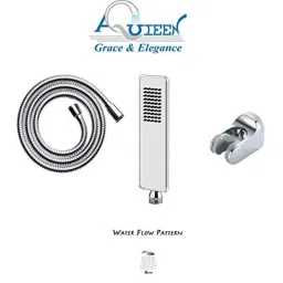 Aquieen Flare Stainless Steel 304 Hand Shower with 1.5m Shower Tube &a; 360 Degree Rotating Joints-image-4