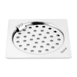 Ruhe 6x6 inch Stainless Steel Glossy Finish Plain Neon Square Flat Cut Floor Drain with Hinged Grating Top, 16-0509-62-picture-24
