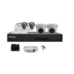 Hikvision Full HD 2MP 4 CCTV Camera (2 Dome &a; 2 Bullet) &a; 4CH Full HD DVR Kit (All Accessories)-46