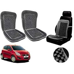 Auto Pearl PU, Velvet &a; Wooden Beads Grey Rectangular Seat Cushion for Maruti Suzuki Ritz Type-1 (Pack of 2 )-image-68