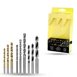 Hillgrove 9 Pcs Steel Combination Metric Drill Bit Set, HGCM1005-20