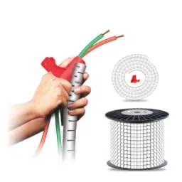 Noveau Safe-T-1ST 40mm 10m Virgin HDPE White Cable Zipper, NSFZ40WT0010-17