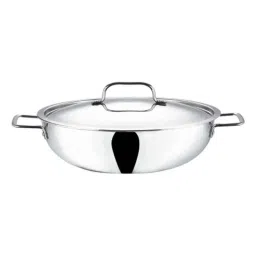 Vinod Platinum 8 Litre Induction Friendly Kadhai with Lid, PTKD36 (Pack of 2)-image-100