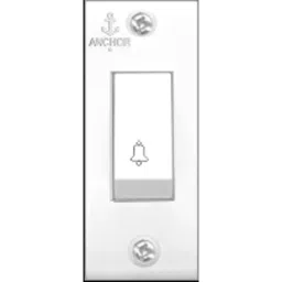 Anchor Penta Piano 6A 1 Module Ivory Bell Push Switch, 50075 (Pack of 20)-picture-39