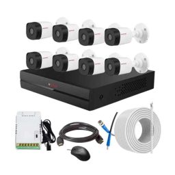 CP Plus 2.4MP Indoor &a; Outdoor CCTV Combo Kit with 8Ch DVR, 8 Bullet Camera, 8Ch SMPS, 70m Copper Cable &a; Connectors-16