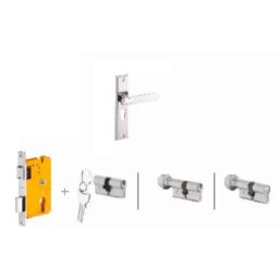 Dorset Deolo HL DEO 8 inch Stainless Steel Lock Set with Knob &a; 70mm Key Cylinder (Pack of 4)-picture-18
