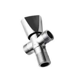 IRIS Brass Chrome Finish 2-in-1 Angle Valve with Wall Flange-picture-0