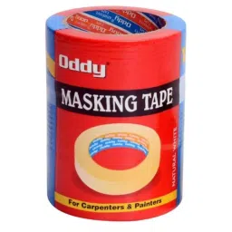 Oddy 12mmx30m Natural White General Purpose Masking Tape Roll, MT-12-30 (Pack of 12)-picture-41