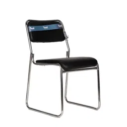 Teal Ignis Leatherette Black Office Visitor Stool Chair Cum Reception Chair without Arms-image-62