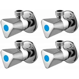 Spazio Stainless Steel Chrome Finish Tripod Angle Valve with Wall Flange (Pack of 4)-picture-47