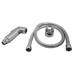 Elegant Casa ABS Health Faucet with Wall Hook &a; 1.5m Stainless Steel Braided Rubber Hose Pipe, Ludo 1810-66