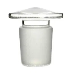 ABGIL Borosilicate Glass Flat Head Solid Cone Stopper, Joint: B-55, ABG828-43