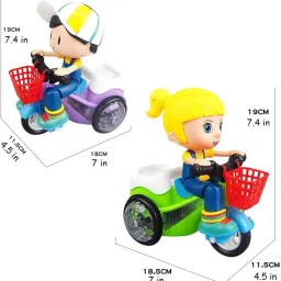 mega star Bump & Go Toy with Flashing Lights Music Sound try-lad Tricycle image 2