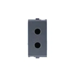 Anchor Penta 6A 2 Pin 1 Module Graphite Black Round Socket with Shutter, 65207B (Pack of 10)-picture-29