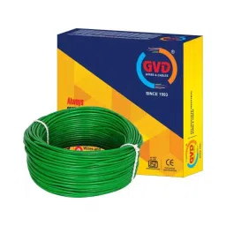GVD 4 Sqmm Green Single Core FR PVC Flexible Insulated Copper Wire for Home, Domestic &a; Industrial Use, Length: 45 m-image-60