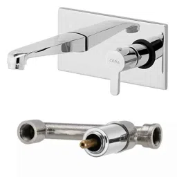 Cera Victor Quarter Turn Wall Mount Basin Spout, F1015653 + F4055101 (Pack of 2)-23