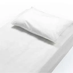 Kudize 31x80 inch Non-Woven White Disposable Bedsheet with Pillow Cover (Pack of 25) image 3