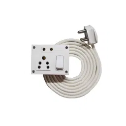 Elegant Casa 6A 5+2 Pin Polycarbonate White Multi-Purpose Power Plug Extension Board with 3m 3 Core Long Copper Wire-12