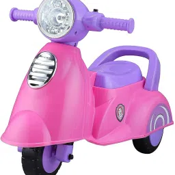 Manual Push Scooter Ride On with Musical Horn & Light For Kids Age 1 to 3 Years Rideons & Wagons Non Battery Operated Ride On-9