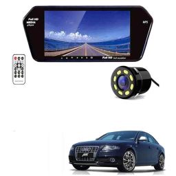 Auto Pearl CBP12 7 inch HD Bluetooth LED Touch Screen with 8 LED Reverse Camera for Audi S4-27