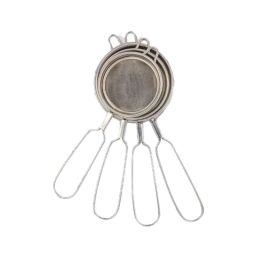 i WARE KkitchenCare 4 Pcs Stainless Steel Silver Classic Tea &a; Coffee Strainer with Wire Handle Set-29