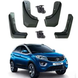 SureStrive 4 Pcs PVC Cup Type Front &a; Rear Mud Flap Set for Tata Nexon Old Type-1 Model-73