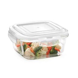 Borosil 520ml Glass Transparent Klip n Store Square Air Tight Storage Container with Lid, ICYGCHSS520-picture-17