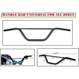 AOW RD350 (with Mounting Rod) Black Handlebar (Black) Universal for TVS Fiero-14