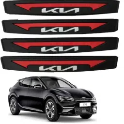 SureStrive 4 Pcs Rubber Black &a; Red Anti Scratch Door Guard Set for Kia EV-6 All Model-image-96