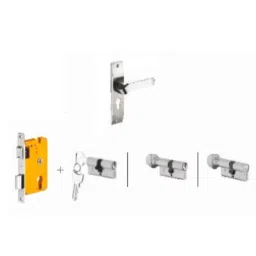 Dorset Hale HL HALE 190mm Zinc SC Finish Lock Set with Coin &a; 70mm Knob Cylinder (Pack of 4)-picture-11