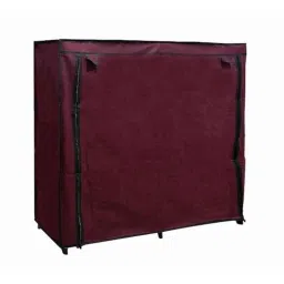 Urban Choice 12 Shelves Modular Metal Shoe Rack with Maroon Cover for Entryway &a; Closet Storage-image-78