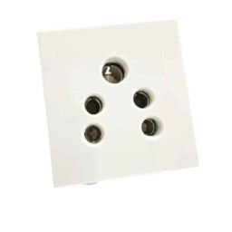 Rayvolt 6A 3 Pin Porcelain Ceramic White Modular Socket, MOTO4023N-picture-0