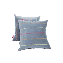 Elegant Comfy 29x29x13cm Grey Cushion Pillow, CU06 (Pack of 2)-46