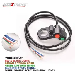 AllExtreme EXMSBH 12V Black Universal Horn Turn Signal Headlight Switch image 5