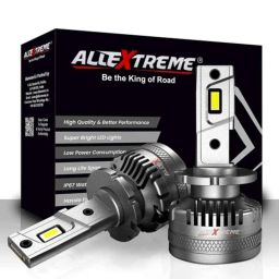 AllExtreme H1 2 Pcs 120W 6500K Aluminium Headlight Bulbs Set with N37 LED Chip for SUV, Truck &a; Sedan, A500-N37_H1-27