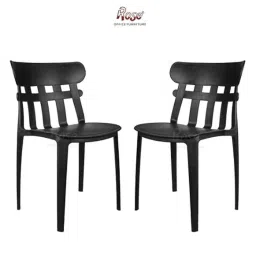 Rose Aux 41x44x81cm Black Medium Back Plastic Chair (Pack of 2)-image-52