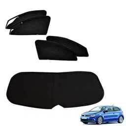 Kozdiko 5 Pcs Polyester Magnetic Zipper Car Sunshade Set with Dicky Curtain for Volkswagen Polo GT, KOZ-34124-picture-31