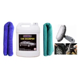 Indopower Ff882 Car Shampoo , 2 Pcs Car Cloth, All Tyre Cleaning Brush Kit, AHh884-image-90