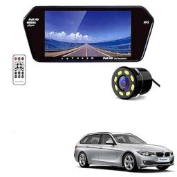 Auto Pearl CBP25 7 inch HD Bluetooth LED Touch Screen with 8 LED Reverse Camera for BMW 320D-37