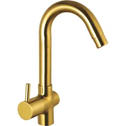 Azaro Brass Gold Plated Swan Neck Tap, BOL-107-picture-11