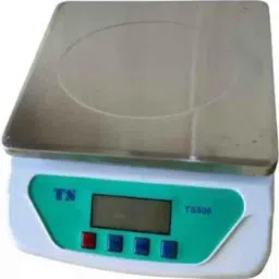 Virgo 30kg White Steel Plate Kitchen Weighing Scale with Adapter, TS500-7