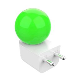 Fybros Bloom 0.5W Polycarbonate Green Round LED Night Bulb with Plug &a; Play, FLS5295A-image-32