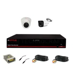 CP Plus 2.4MP White &a; Black 1 Dome &a; 1 Bullet Camera with 4 Channel DVR Kit-29
