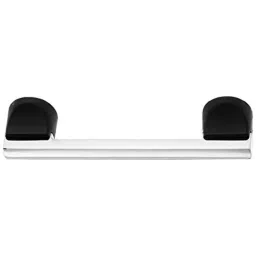 Aquieen 96mm Malleable Chrome Black Wardrobe Cabinet Pull Handle, KL-713-96-CP (Pack of 2)-picture-43