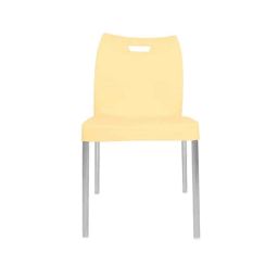 Diya Max Beige Solid Back Plastic Chair without Arm-39