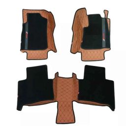 Elegant Sport 7D Carpet Black &a; White Car Mat Set for Honda Jazz 2018-picture-41