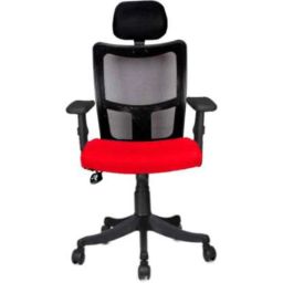 Rajpura Brio High Back Black &a; Red NB Adjustable Arms Revolving Office Chair, RSE204-Black &a; Red-image-84
