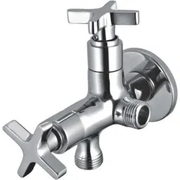 Natraj Carol Chrome Finish Brass 2-in-1 Angle Cock, CR 3119-2