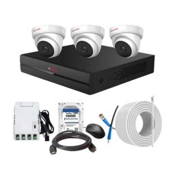 CP Plus 2.4MP Full HD Audio Indoor &a; Outdoor CCTV Combo Kit with 4Ch DVR, 3 Dome Camera, 4Ch SMPS, 70m Copper Cable, 2TB HDD &a; Connectors-54